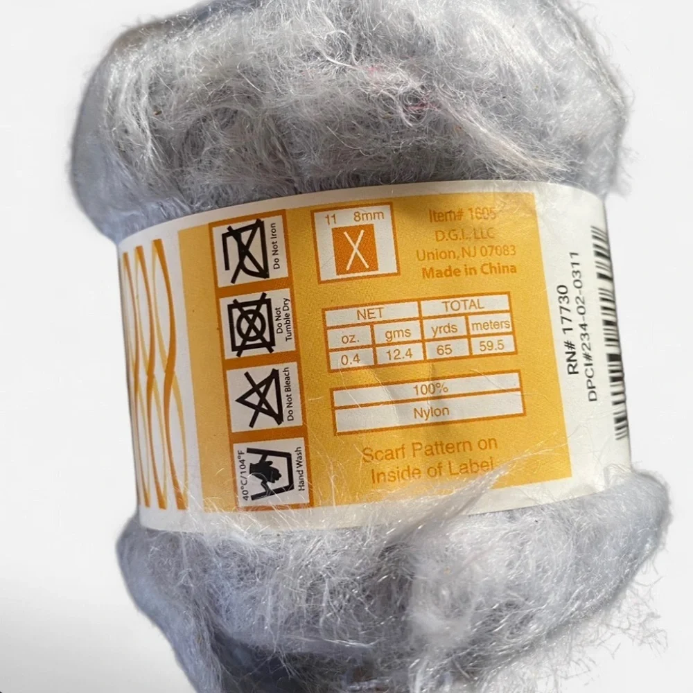 Gray Knitting Fuzzy Fur Set of 4